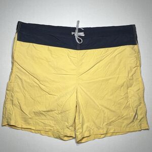 Nautica Surf Swim Trunks Men's XL Drawstring Mesh Lined Blue & Yellow~Blue